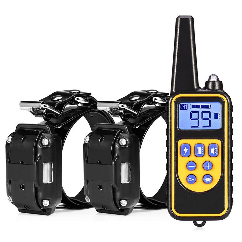 Coleira para adestramento de cães com dispositivo antilatidos, suprimentos para animais de estimação, coleira para adestramento de cães com controle remoto, dispositivo antilatidos ativado por voz para animais de estimação_voghion.com