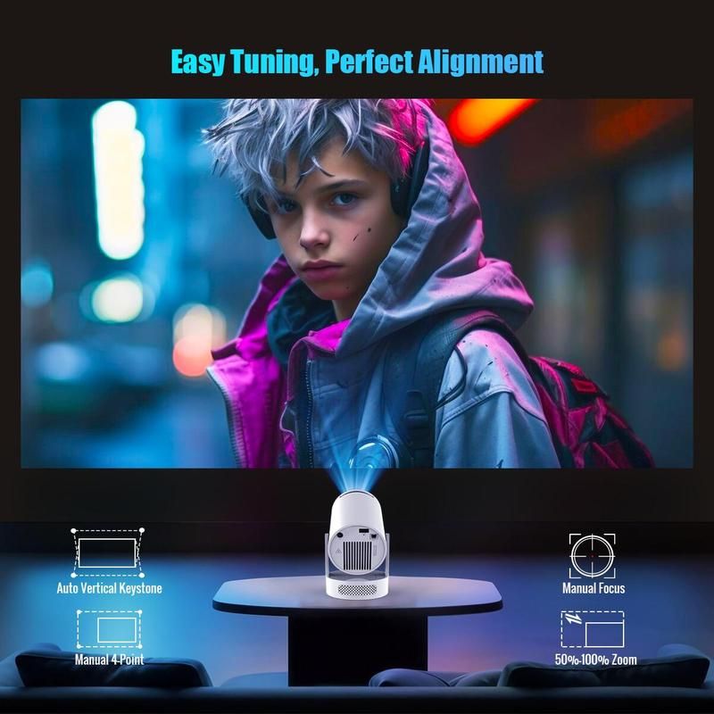 MAGCUBIC Tragbarer Projektor, 290ANSI Android 11 Tragbarer Projektor, WiFi6 BT5.4 Integrierter Lautsprecher Mini Akıllı Projektör Für Zuhause_voghion.com
