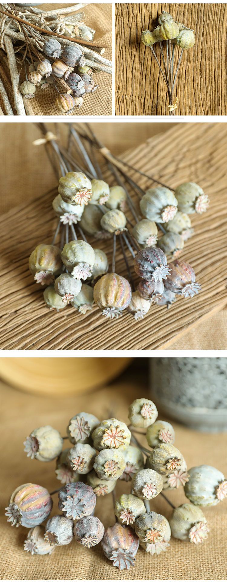 Factory fireworks dried fruit bunch decorations artificial flowers artificial flowers green plants wholesale wedding INS style cross-border MW25581_voghion.com