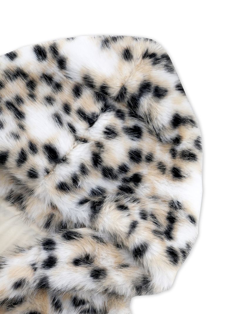 Eleganter Kunstpelzmantel mit Kapuze und Leopardenmuster und langen Ärmeln für Damen – warme und stylische Oberbekleidung in mittlerer Länge für Damen_voghion.com