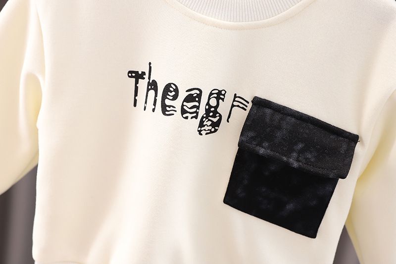 Abbigliamento per bambini 2025 Primavera Autunno Nuova collezione 0-5 anni Ragazzi Ragazze Lter Pock Felpe con cappuccio e pantaloni 2 pezzi_voghion.com