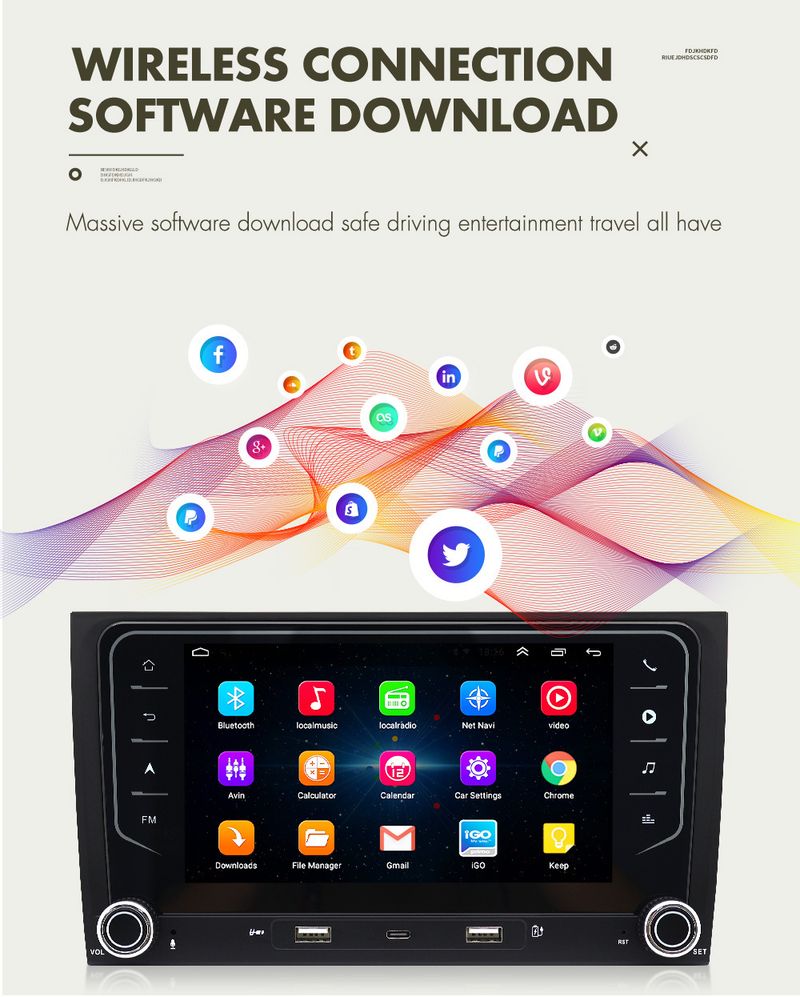 odnosi se na Audi A4 02-08, navigaciju za automobil, Bluetooth player s centralnim upravljanjem, integriranu navigaciju za automobil_voghion.com