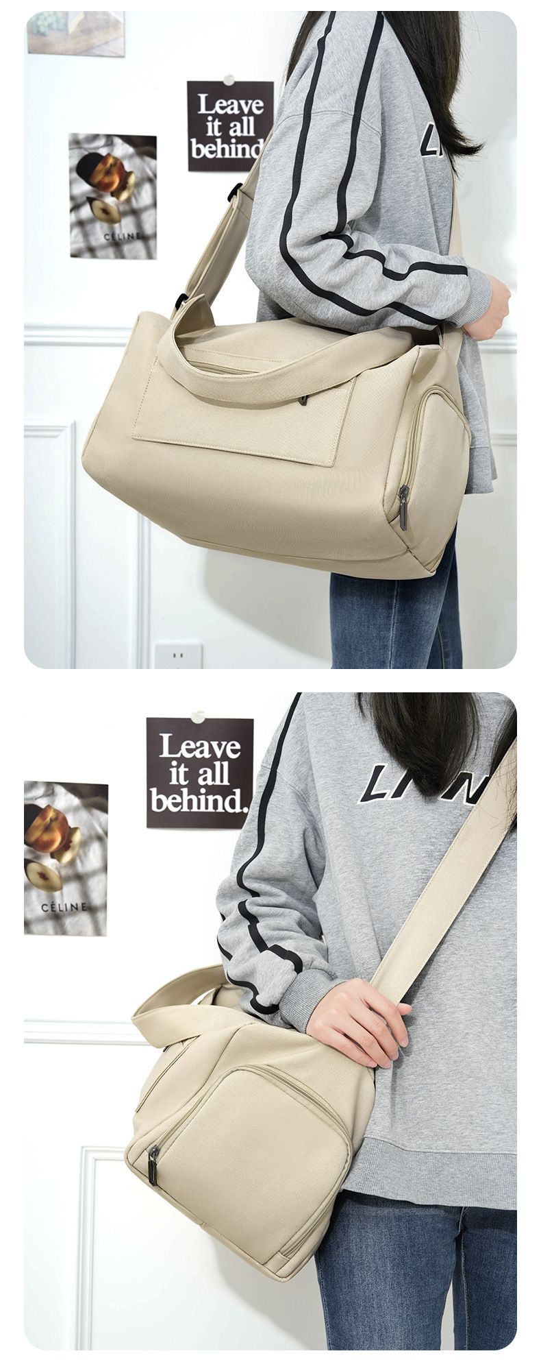 New waterproof leisure fitness large capacity business boarding can be covered a suitcase, luggage bag, travel bag with_voghion.com