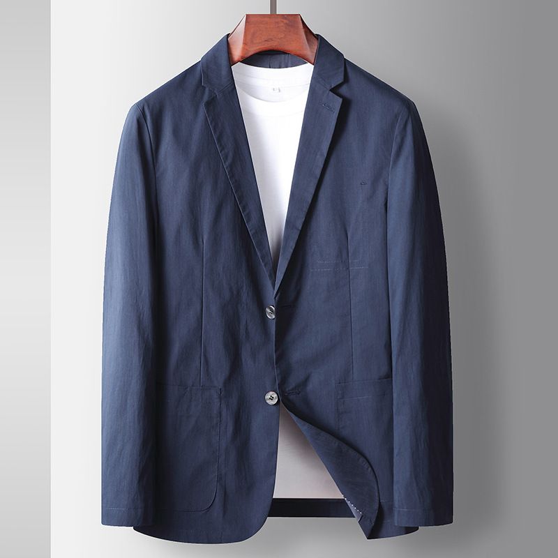 CT Homme Printemps Automne 2025 Nouveau Tissu En Lin Costume Simple D'affaires Veste Décontractée Jeunesse Sans Repassage_voghion.com