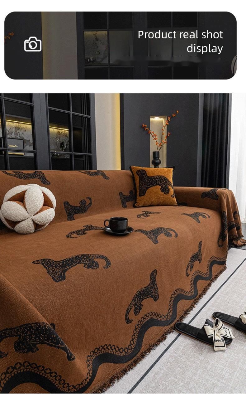 Puxu Chenille Cover Light Luxury Versatile High-end Feel Cat Scratch Resistant Universal Sofa Cushion_voghion.com