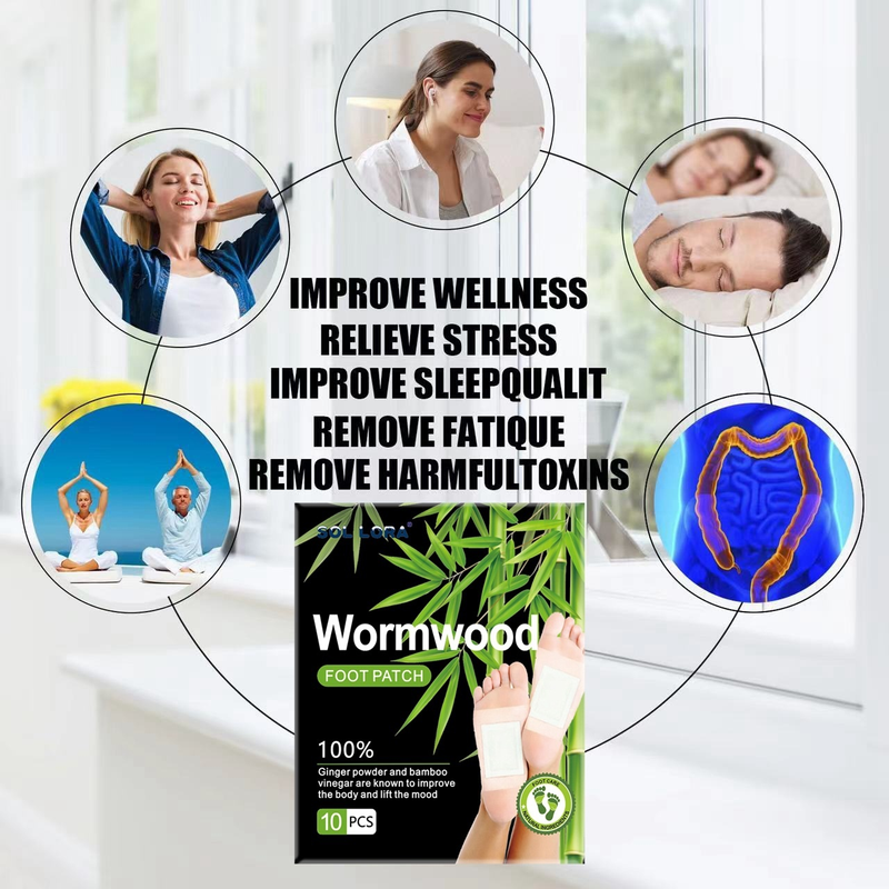 SOL LORA Moxibustion Relives Fatigue and Helps Sleep Care Moxa Foot Patch_voghion.com