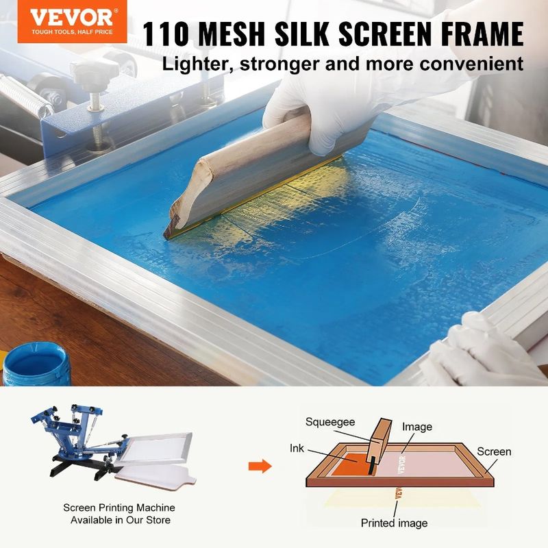 Frames Screen Silk Tapes Pieces 2 Count Mesh And 2 Screen Sque 10x14in Kit Printing 8x10 Printing Aluminum Screen 110 Printing_voghion.com