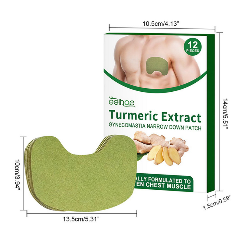 Patch de gynécomastie transdermique avancé, 12 pièces, améliore l'apparence masculine, patchs de poitrine pour hommes, fourniture masculine_voghion.com