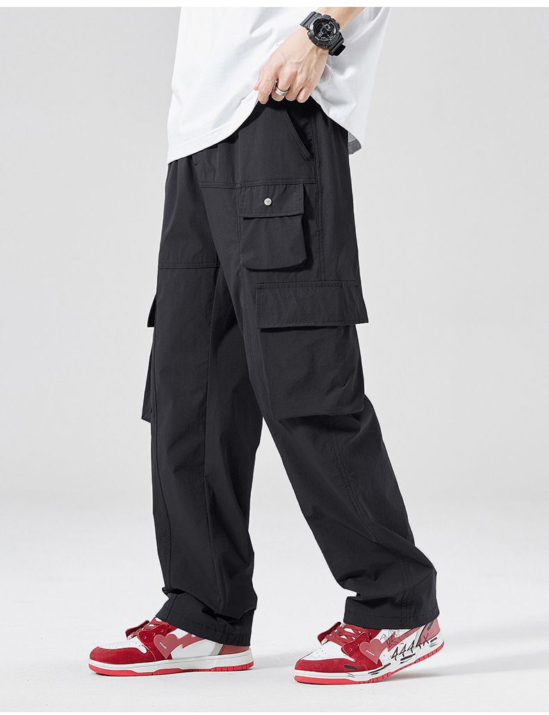 Men's Clothing Mountain Outdoor Overalls Men's Cross Border Multi Pocket Sports Functional Casual Trousers Assault Straight Paratrooper Pants_voghion.com