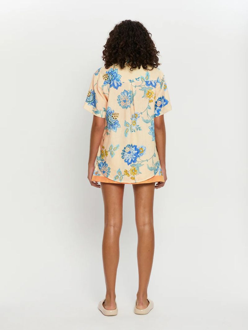 Vêtements pour femmes printemps et été, nouvelle chemise à manches courtes, jupe imprimée, ensemble deux pièces ample pour les vacances_voghion.com