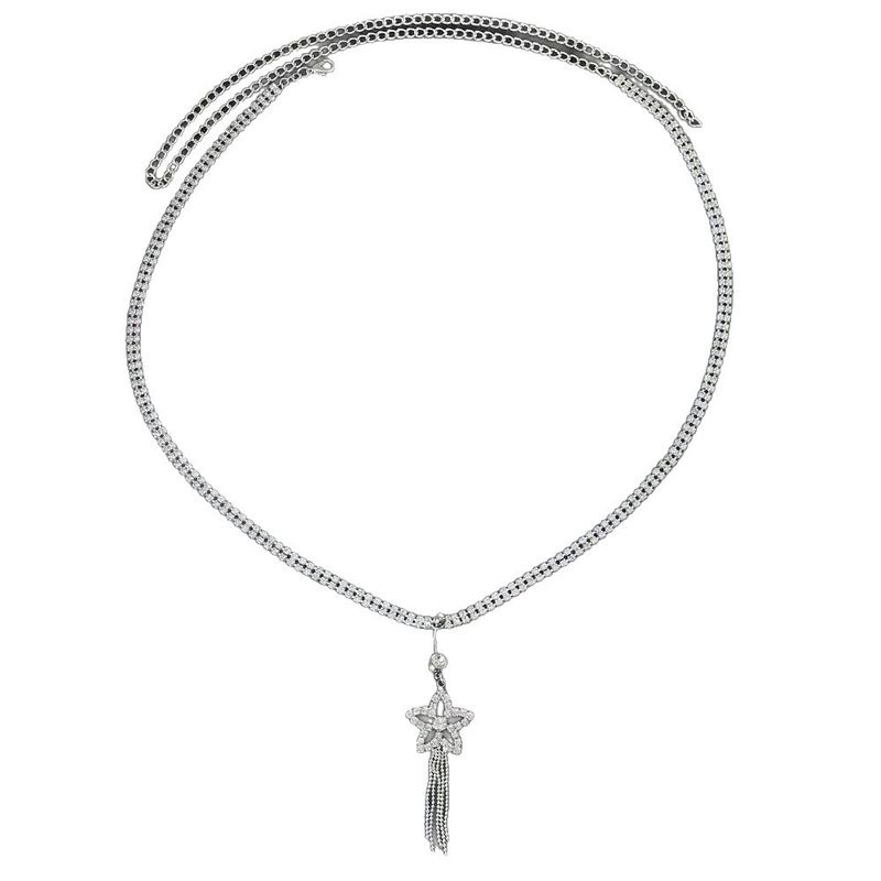 Piercing per ombelico con nappa alla moda, catena per la vita, sexy, a forma di cuore con strass, versatile catena per il corpo_voghion.com