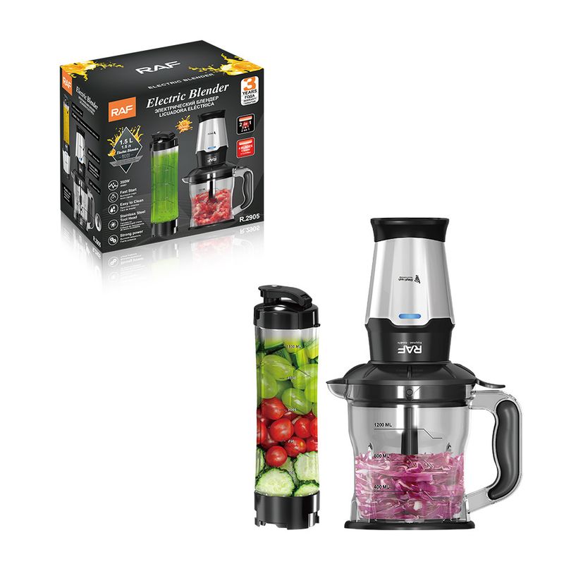 RAF EU-Standard 1,5 l Hochgeschwindigkeitsmixer, multifunktionaler 2-in-1-Entsafter für Obst und Gemüse für den Haushalt_voghion.com