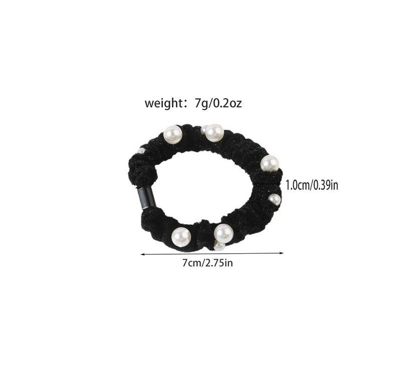 Anello per capelli in velluto con perle testa anello per capelli intestino tenue anello per capelli coda di cavallo femminile corda per capelli accessori per capelli versione del piccolo stile di fragranza_voghion.com