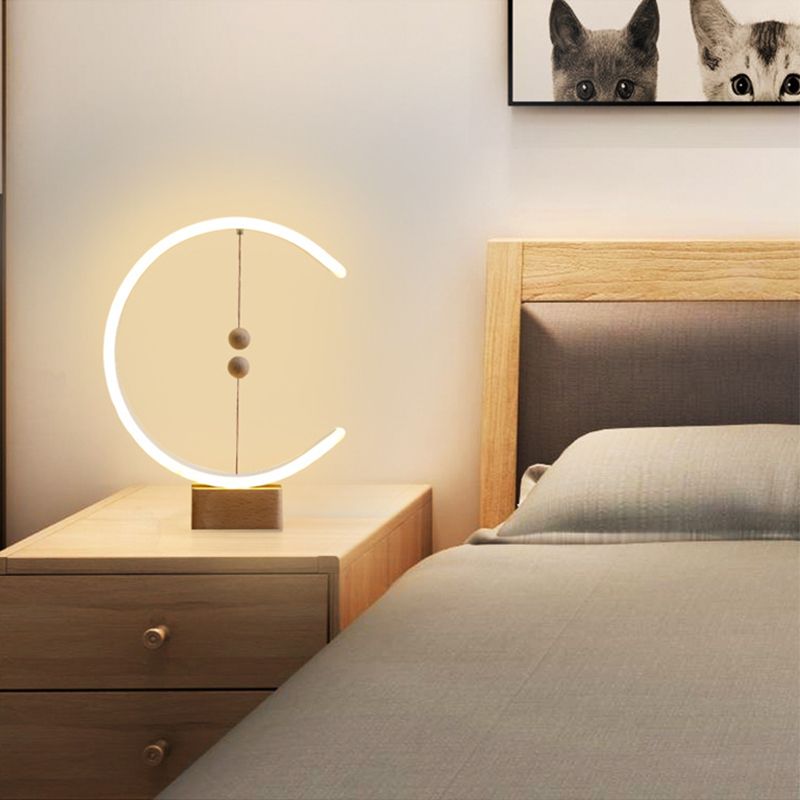 USB-Tischlampe, magnetische Aufhängung, Balance-Dekoration, Kunst, LED-Licht, innovativ, Nachttischlampe, Schreibtischlampe, magische Tischlampe_voghion.com