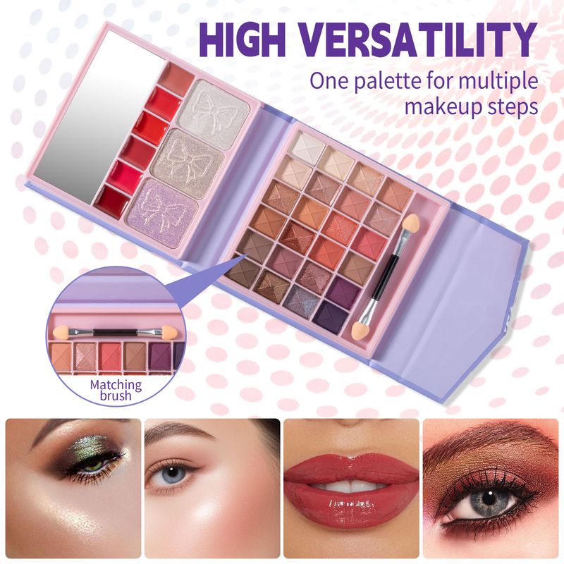 Makeup Sets Popular Multi Functional All In One Makeup Palette, Matte Pearlescent Eyeshadow, Lipstick, Blush, Contour And Highlight_voghion.com
