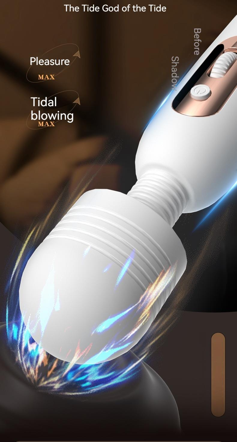10-frequency Vibrating Roller Speed-adjustable AV Stick Female Masturbation Device For Clitoral Stimulation 6cc_voghion.com