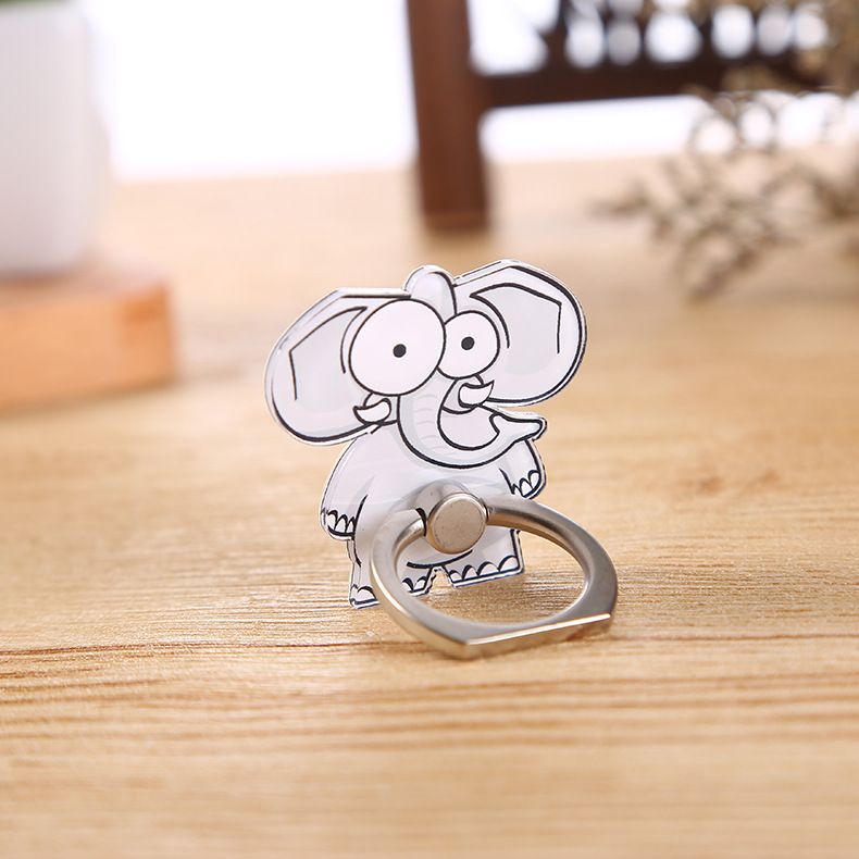New Holder Cartoon Animal Big And Small Eyes Elephant Giraffe Ring Buckle Universal For Lazy People_voghion.com