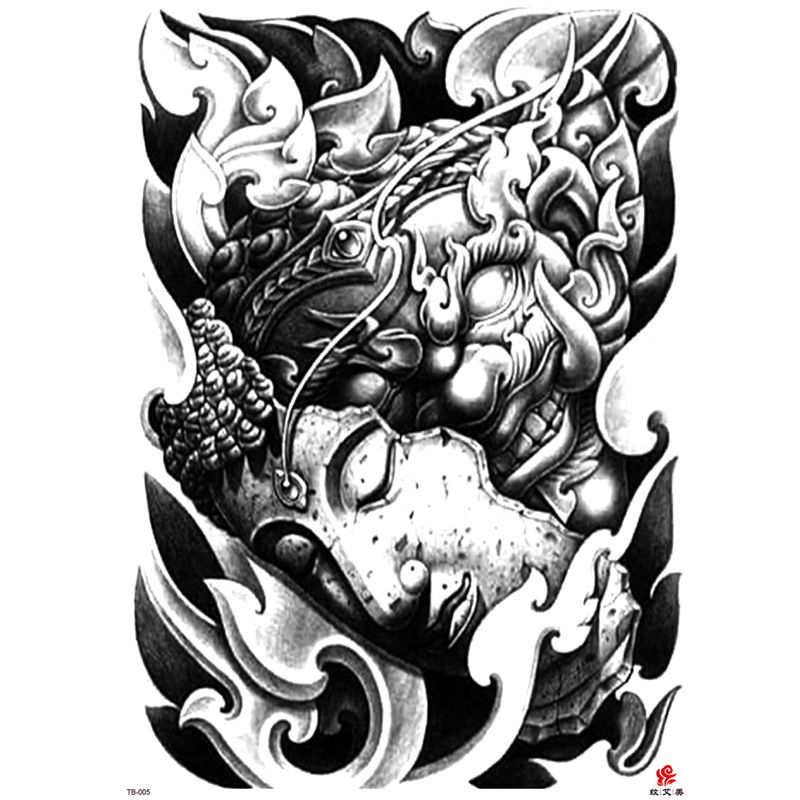 Full Waterproof Large Back Tattoo Sticker_voghion.com