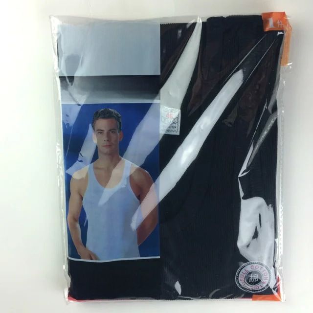Factory direct men's European size vest 2 2 thread undershirt sports fitness vest wide shoulder sleeveless base underwear_voghion.com