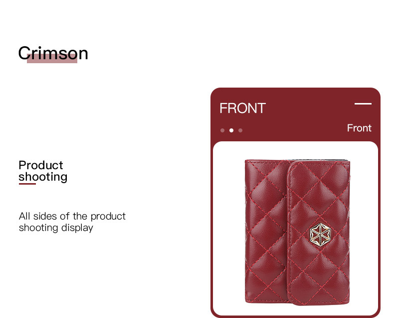 Boiseen New Women's Card Bag Embossed Multi Card Slot Accordion Coin Purse Small Buckle Wallet_voghion.com