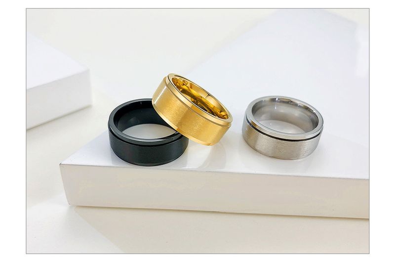 Vnox Spinner drehbar für Männer und Frauen, 6/8 mm, massiver, glänzender, matter Ehering, schlicht, lässig, klassisch, Retro, brüderlich_voghion.com