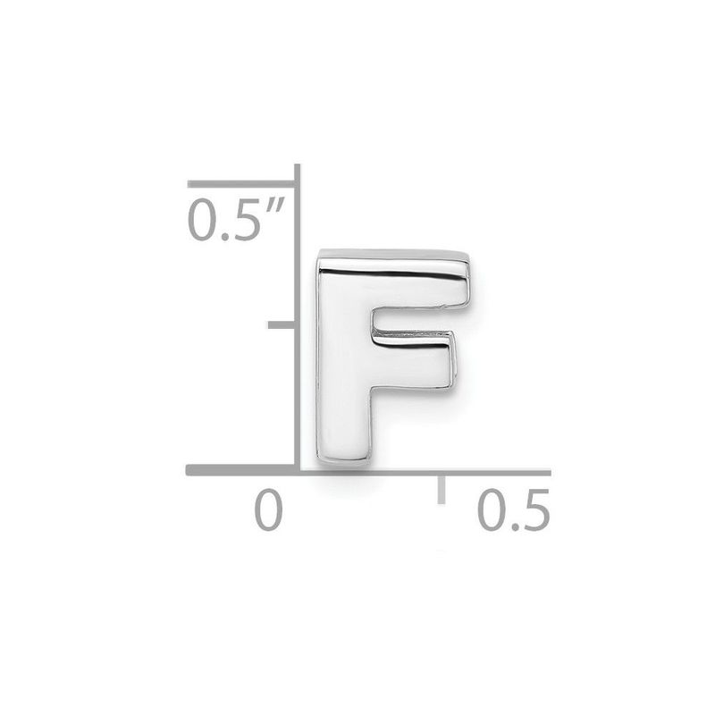Sterling Silver Polished F Initial Slide_voghion.com