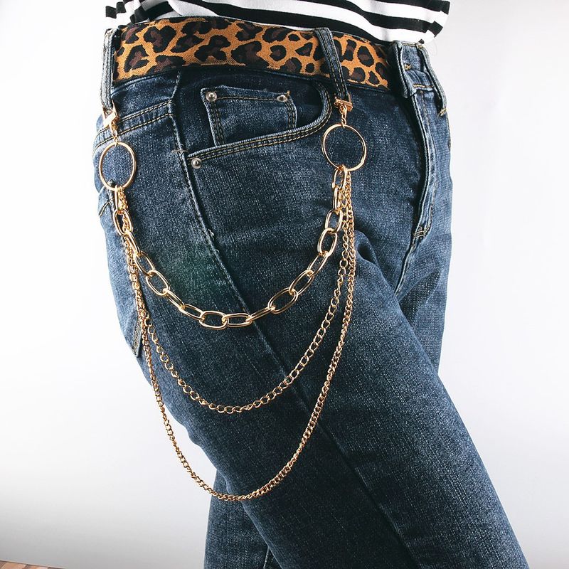 European and American cross-border jewelry punk retro new multi-layer body chain fashion lock waist chain pants chain_voghion.com