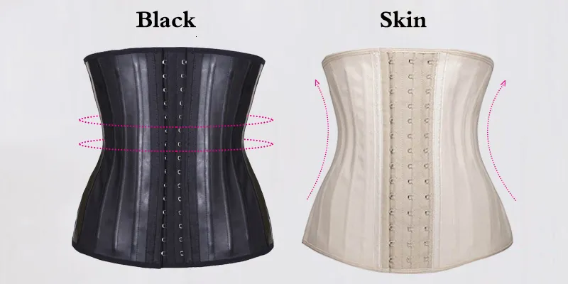 Midja Magformare Fas Colombianer Latex Midjeträning Cincher Lång Torso Body Shapewear Kvinnor Bantning Magslida_voghion.com
