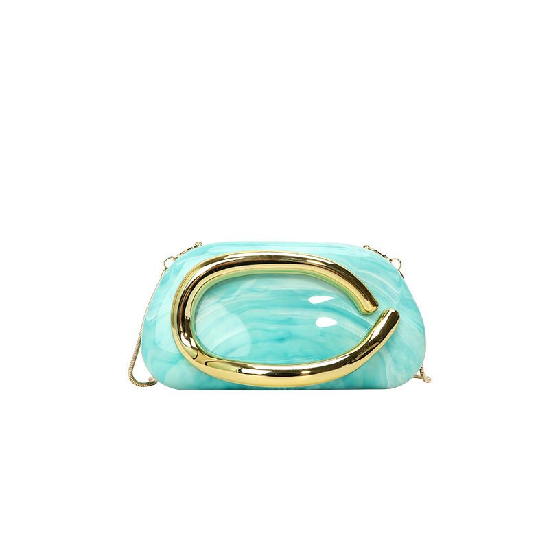 2025 New Round Box Clutch Evening Mini Small With Metal Hardware Handle Chain Crossbody Shoulder Bag_voghion.com