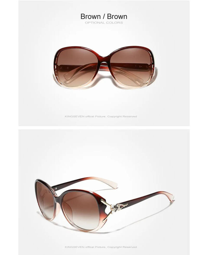 KINGSEVEN HD Solbriller Polariseret Retro Stort stel Eyewear Lady Brand Designer Solbriller Oculos de sol_voghion.com