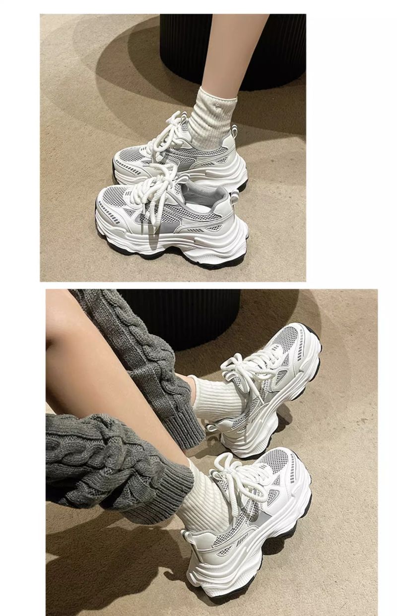 Paris dad shoes women's 2024 new summer thick sole height increase mesh breathable versatile lightweight sports casual shoes_voghion.com