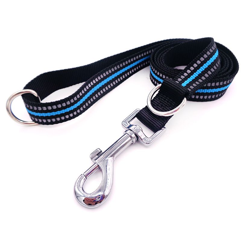 Pet Double D Buckle Walking Training Rope Dog Leash Adjustable Night Reflective_voghion.com