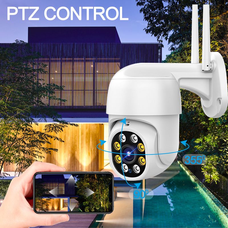 Sistema de câmera de segurança sem fio de 8 canais e 6 MP com visão noturna colorida de luz dupla, uso interno/externo, acesso remoto por Wi-Fi, alcance de 15 m, NVR incluído_voghion.com