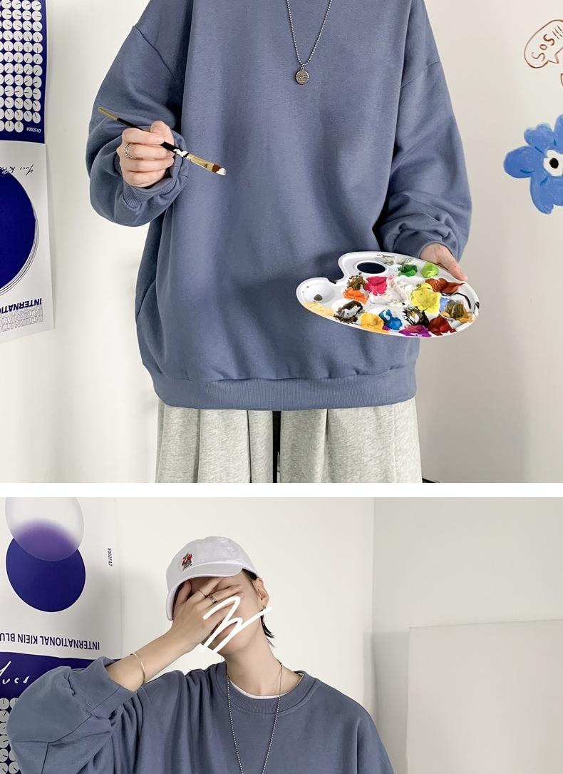 Männer Kleidung Hoodie Männliche Herbst Flut Ins Lose Top Frühling Und Herbst Sport High Street Crewneck Mantel Plankton Handsome_voghion.com