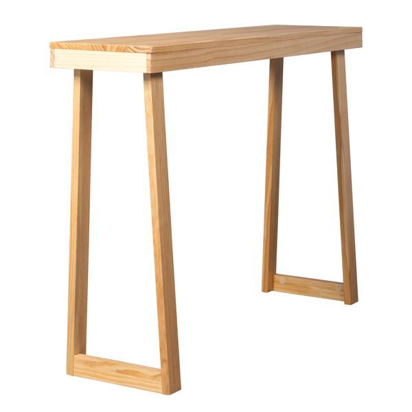 43.3 Inch Solid Wood Console Table For Entryway, Sofa Table Narrow Entryway Table For Hallway, Behind The Couch, Living Room, Foyer, Wood Color_voghion.com