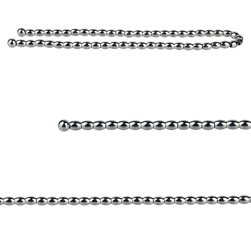 Dispositivo di masturbazione per espansione uretrale con perline in acciaio inossidabile a doppia testa, lungo 32 cm_voghion.com