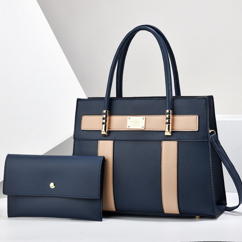 Handbag Set For Women Splicing Color Contrast Simple Large Capacity Single Shoulder Bag Bag_voghion.com