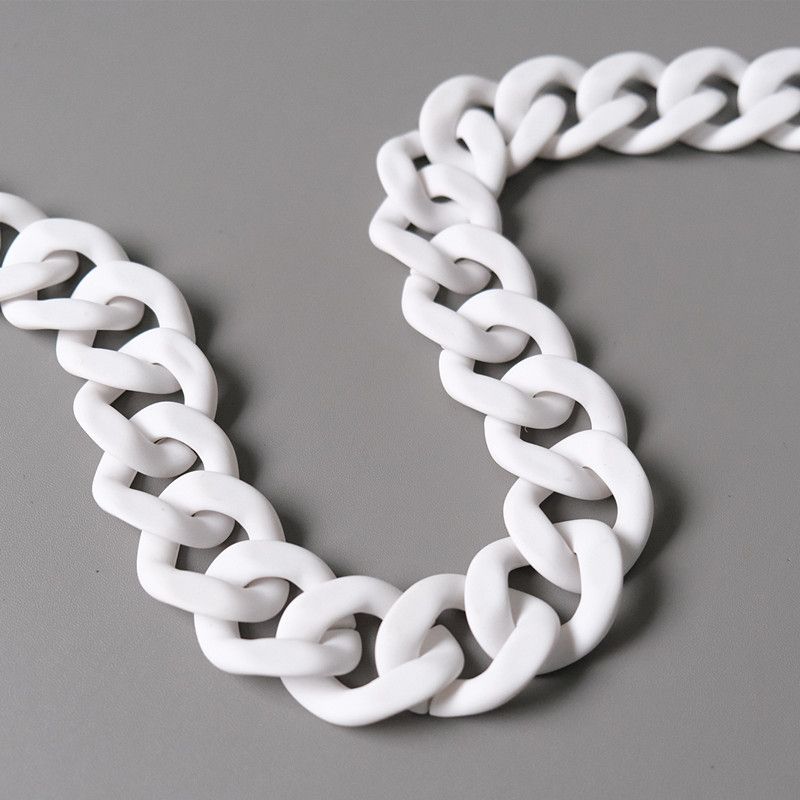 Fashion Colorful Acrylic Resin Color-Block Handmade Detachable Thick Chain, Women's Bag Decorative Chain_voghion.com