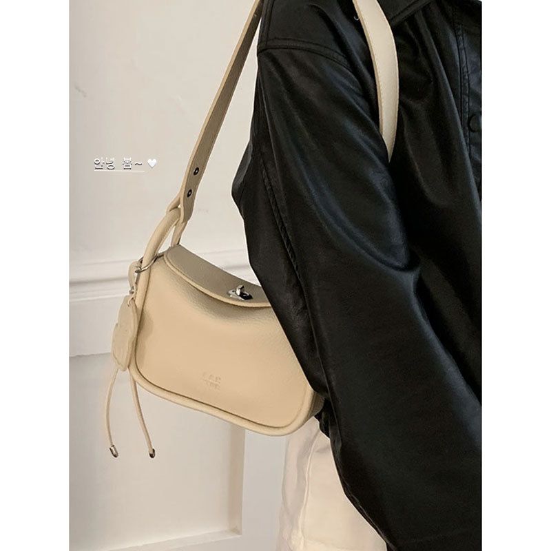 Niche Underarm Women's 2025 New Simple Lychee Texture Small Square Versatile Shoulder Crossbody Bag_voghion.com