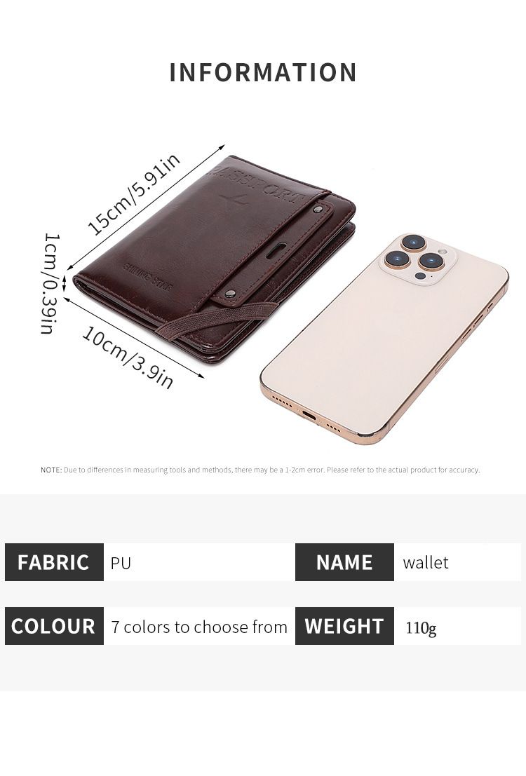 Portafoglio da viaggio sottile e leggero con protezione RFID, portapassaporto di lusso con protezione antifurto, più slot per carte e pelle PU resistente all'acqua_voghion.com