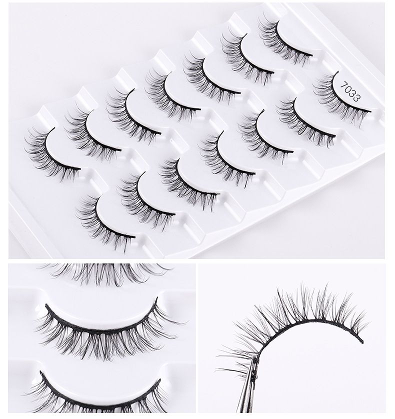 European And American Hot-Selling 7 Pairs Natural Synthetic False Realistic Curl Long Eyelashes In Stock_voghion.com