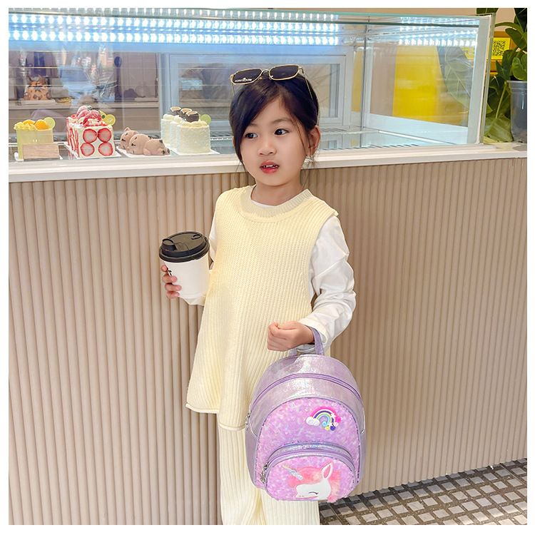 Children's bag cute baby schoolbag kindergarten 3 year old little girl sequined backpack girl stylish small backpack_voghion.com