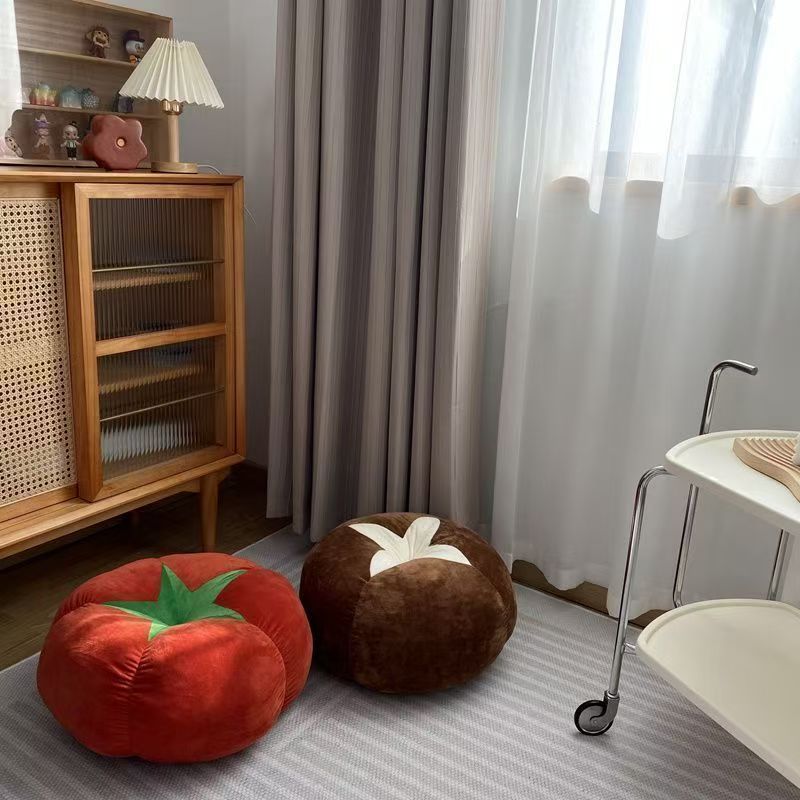Cuscino da pavimento in peluche a forma di pomodoro, stile patata dolce, creativo, per divano, soggiorno, regalo di compleanno_voghion.com