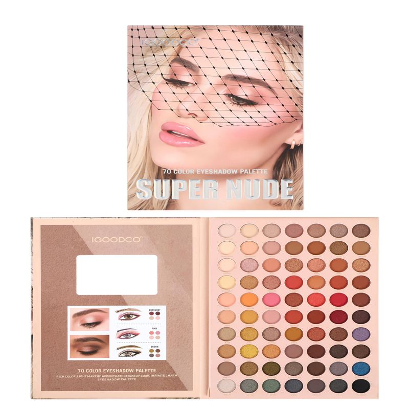 IGOODCO Neue 70-Farben-Erdton-Lidschattenpalette – Matt & Perlmutt, multifunktionale Make-up-Palette_voghion.com