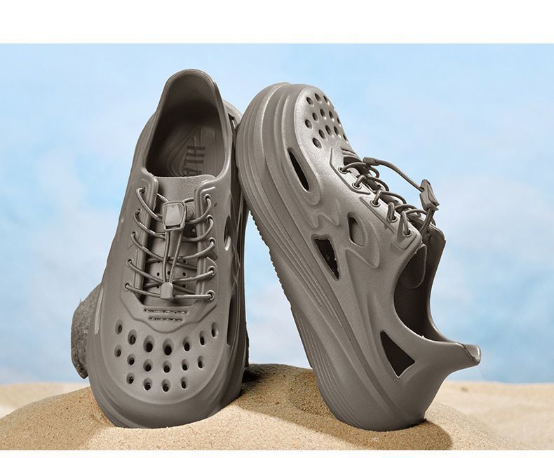 Herrenschuhe Vier Jahreszeiten rutschfeste lässige atmungsaktive Clogs Bequeme Hausschuhe mit geschlossener Zehenpartie zum Hineinschlüpfen_voghion.com