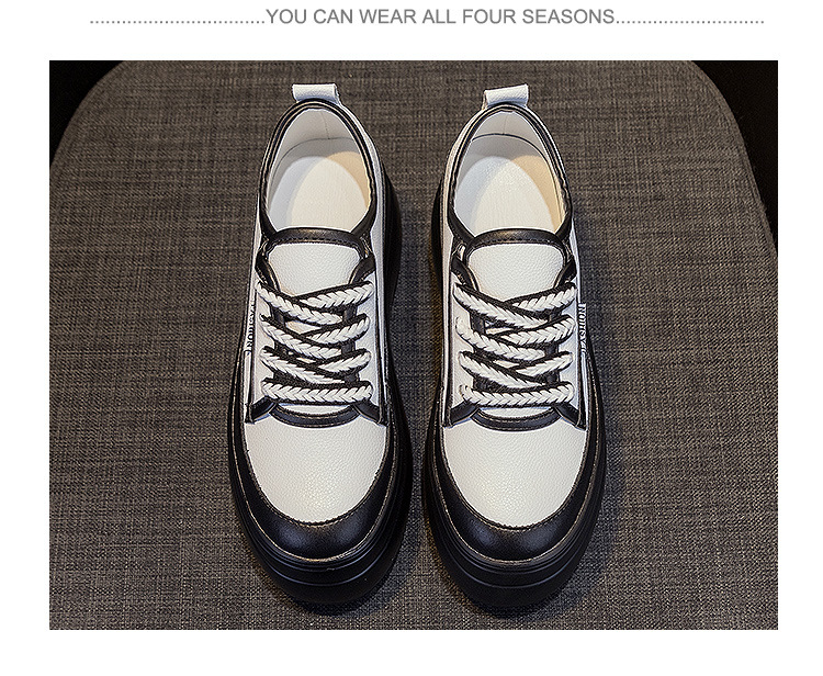 Little white shoes women's single shoes new thick sole height increased by 8 cm casual versatile fashion_voghion.com