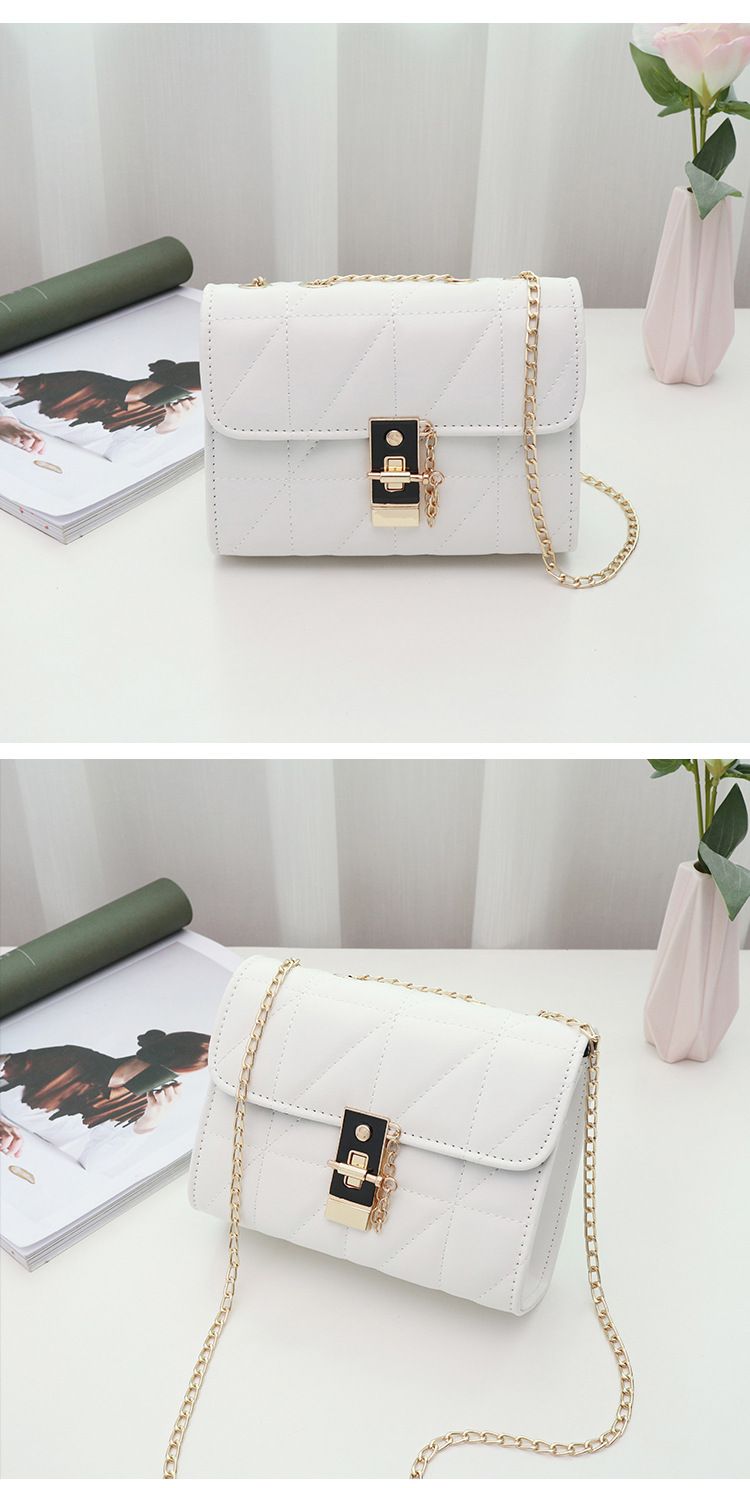 Borsa a tracolla quadrata mini estiva da donna - Borsa a tracolla con tracolla a catena (alla moda e versatile per le donne)_voghion.com