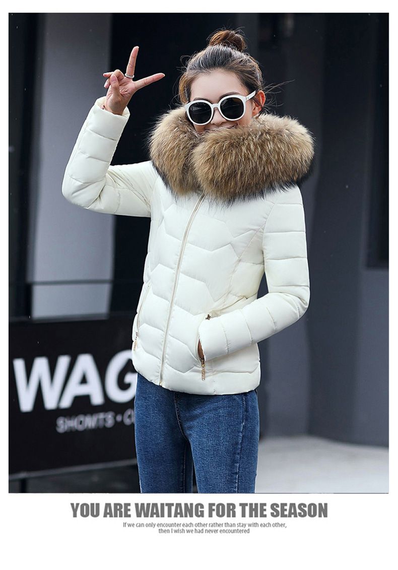Damen-Wintermantel mit Kunstpelzkapuze, kurze Pufferjacke, warme Steppoberbekleidung für kaltes Wetter, Übergrößen erhältlich_voghion.com