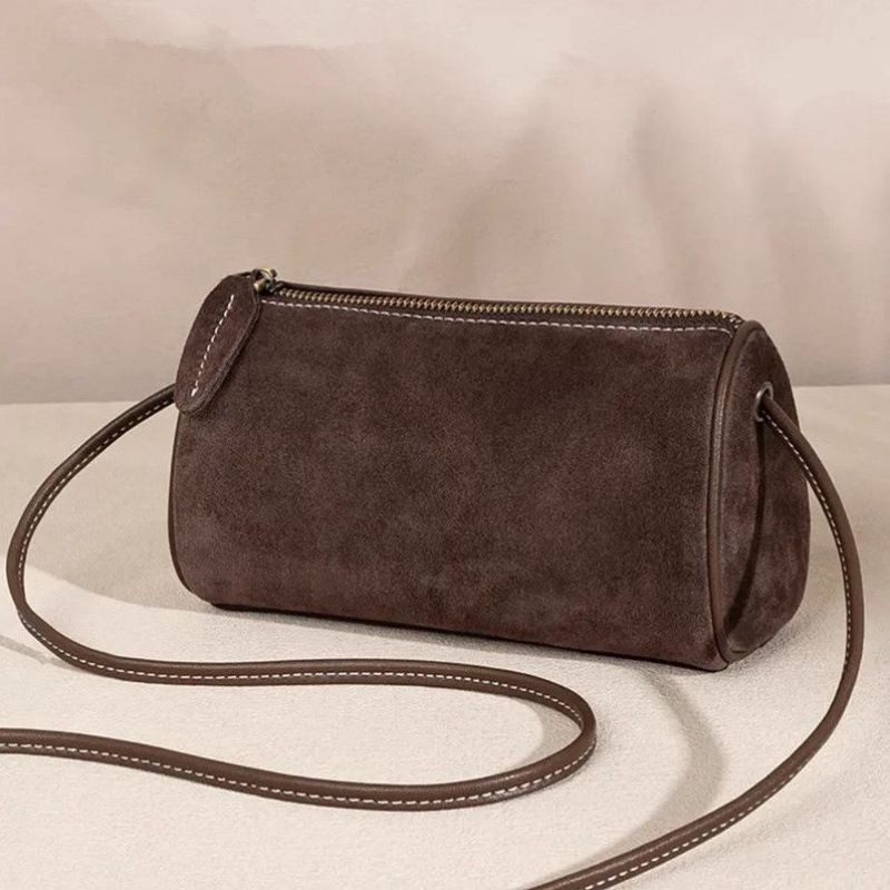 Borsa a tracolla singola in PU opaco, portapenne cilindrico, da donna, 2025, nuova nicchia, di alta qualità, semplice e alla moda_voghion.com
