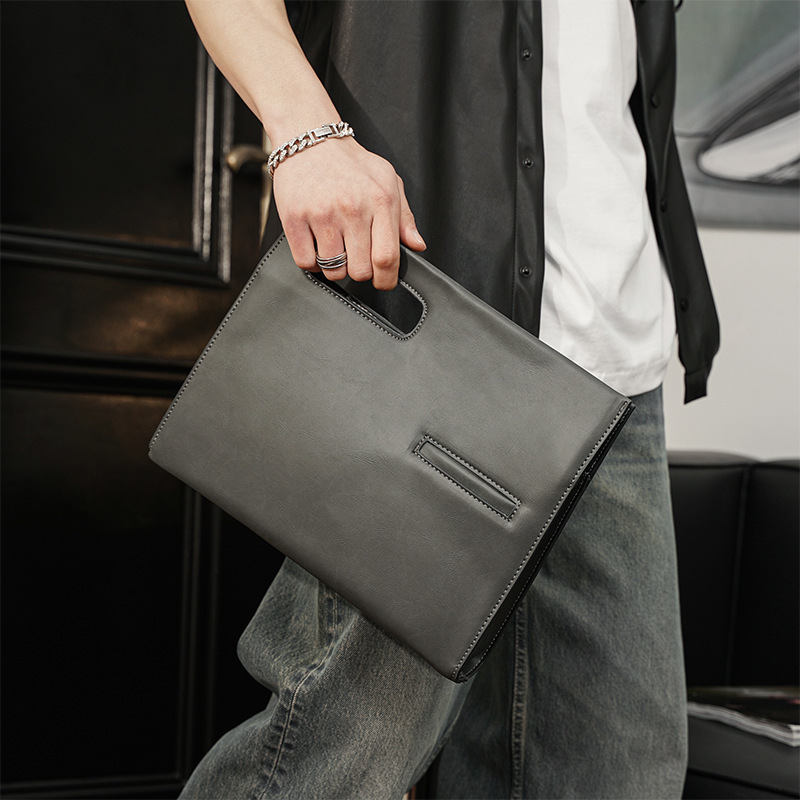 Männer Messenger Bag Classic Einfache Retro Schëller Bag Business Casual Héich Qualitéit Trendy Clutch Bag_voghion.com